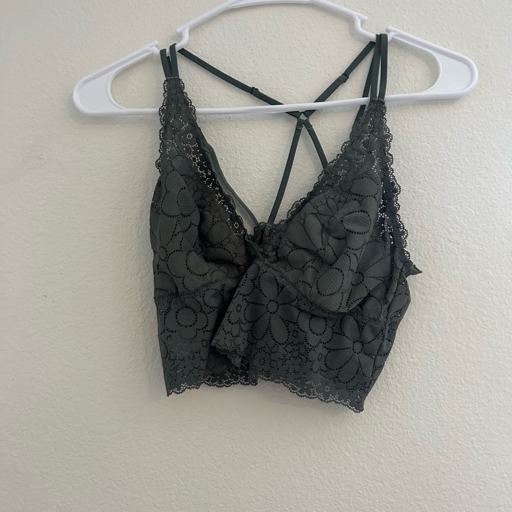 Aerie green bralett Medium lace